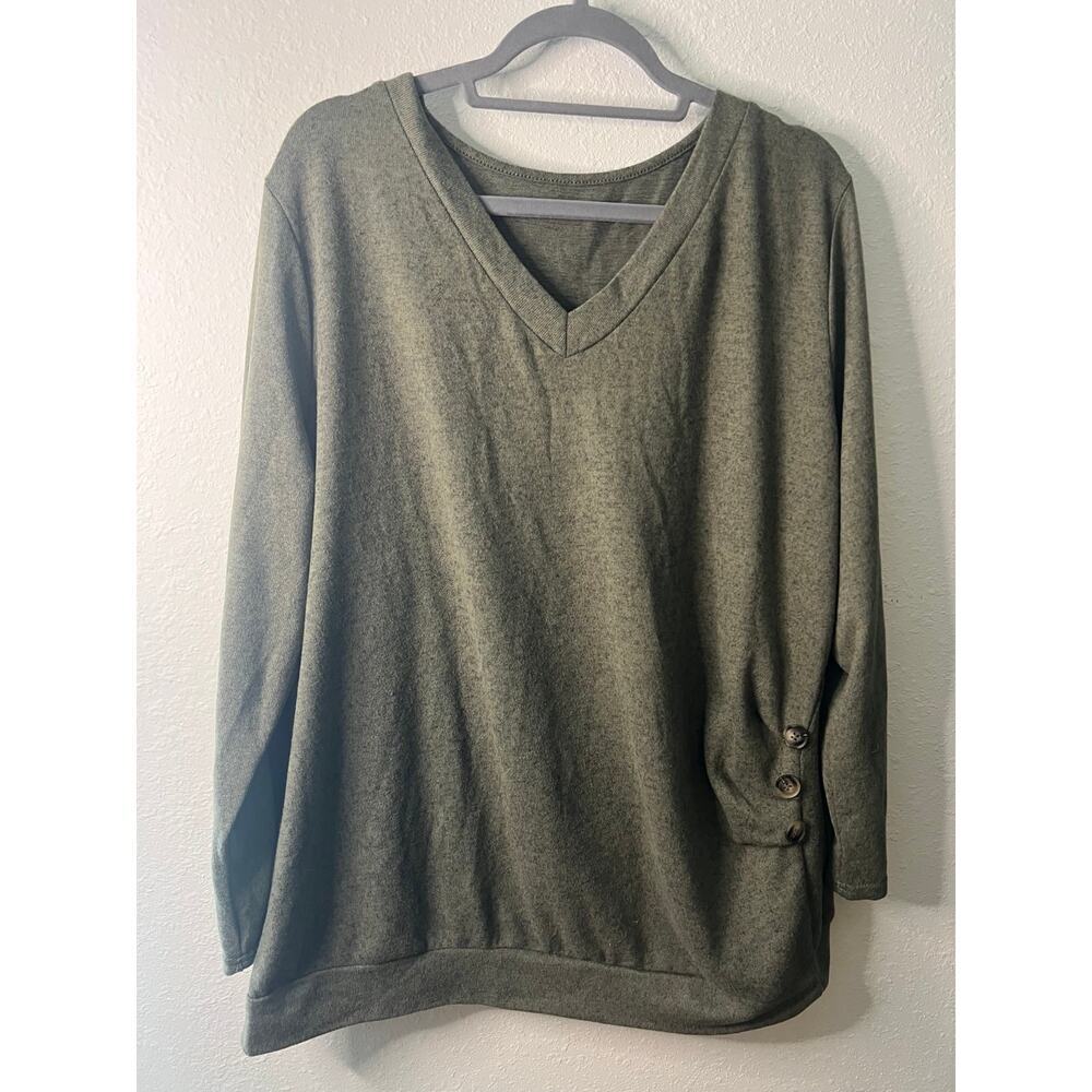 2XL SHEIN Curve V-neck lightweight sweater
